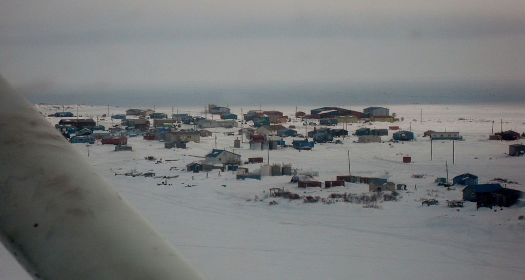 Eek, Alaska from a Cessna plane