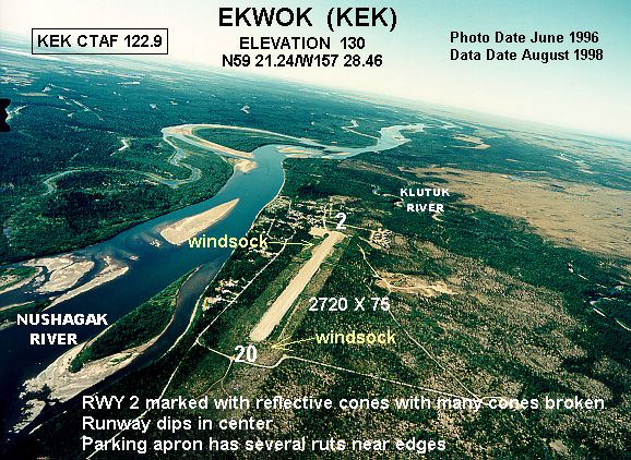 Ekwok airport aerial view