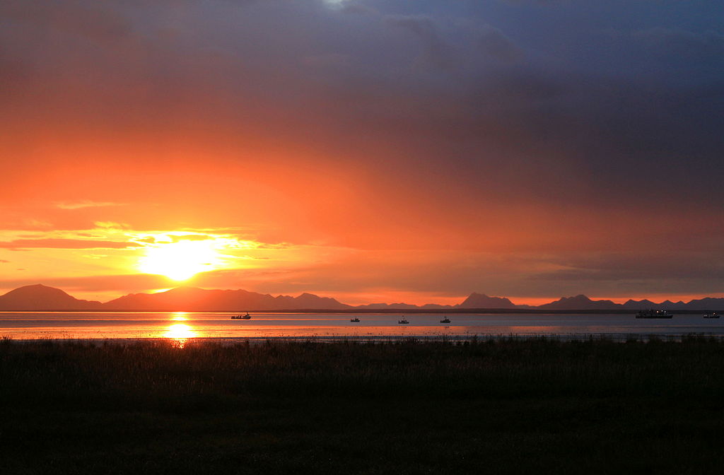 Sunset in Ekuk, Alaska